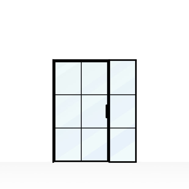 Aura drzwi loft - nasze konstrukcje - drzwi jednoskrzydłowe z naświetlem